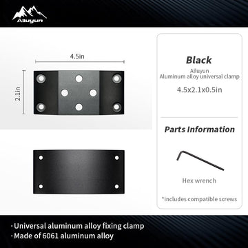 AILUYUN overlanding setup with awning mount using the clamp kit on a roof rack