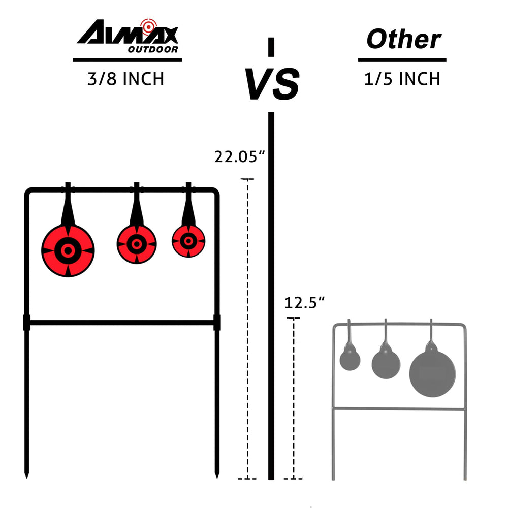 Aimax Outdoor auto-reset spinner in action, cycling targets after a hit for uninterrupted drills.