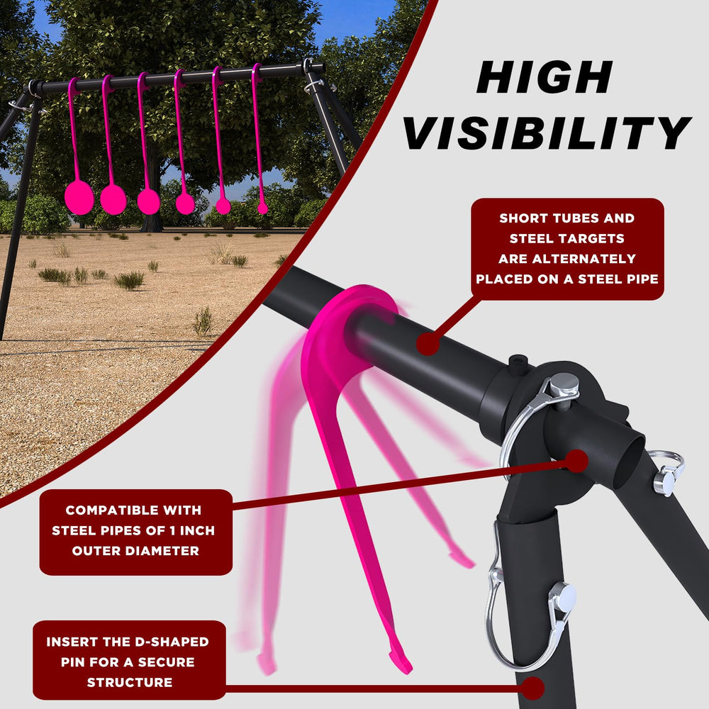 Aimax Outdoor D-shaped pin demonstrates secure easy assembly for a stable four-leg base.