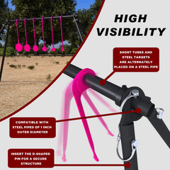 Aimax Outdoor D-shaped pin demonstrates secure easy assembly for a stable four-leg base.