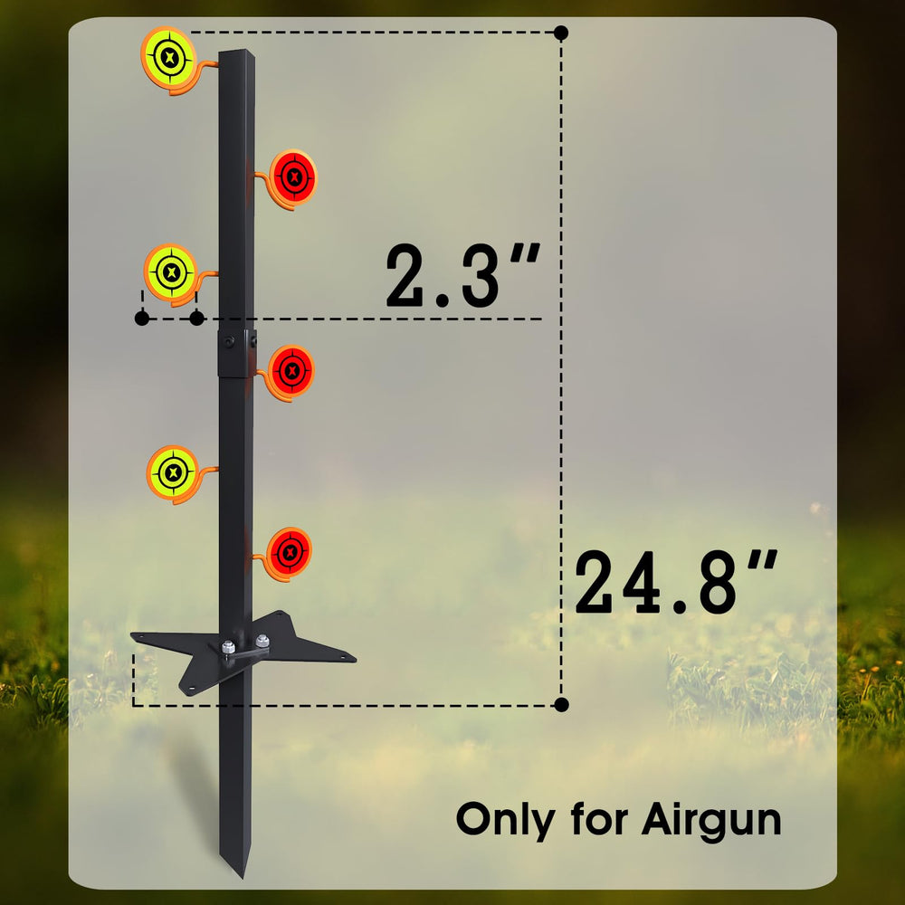 Aimax Outdoor Dueling Tree ground insertable design enabling flexible setup on grass.