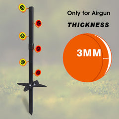 Aimax Outdoor Dueling Tree close-up highlights durable 3mm steel construction for long-lasting use.