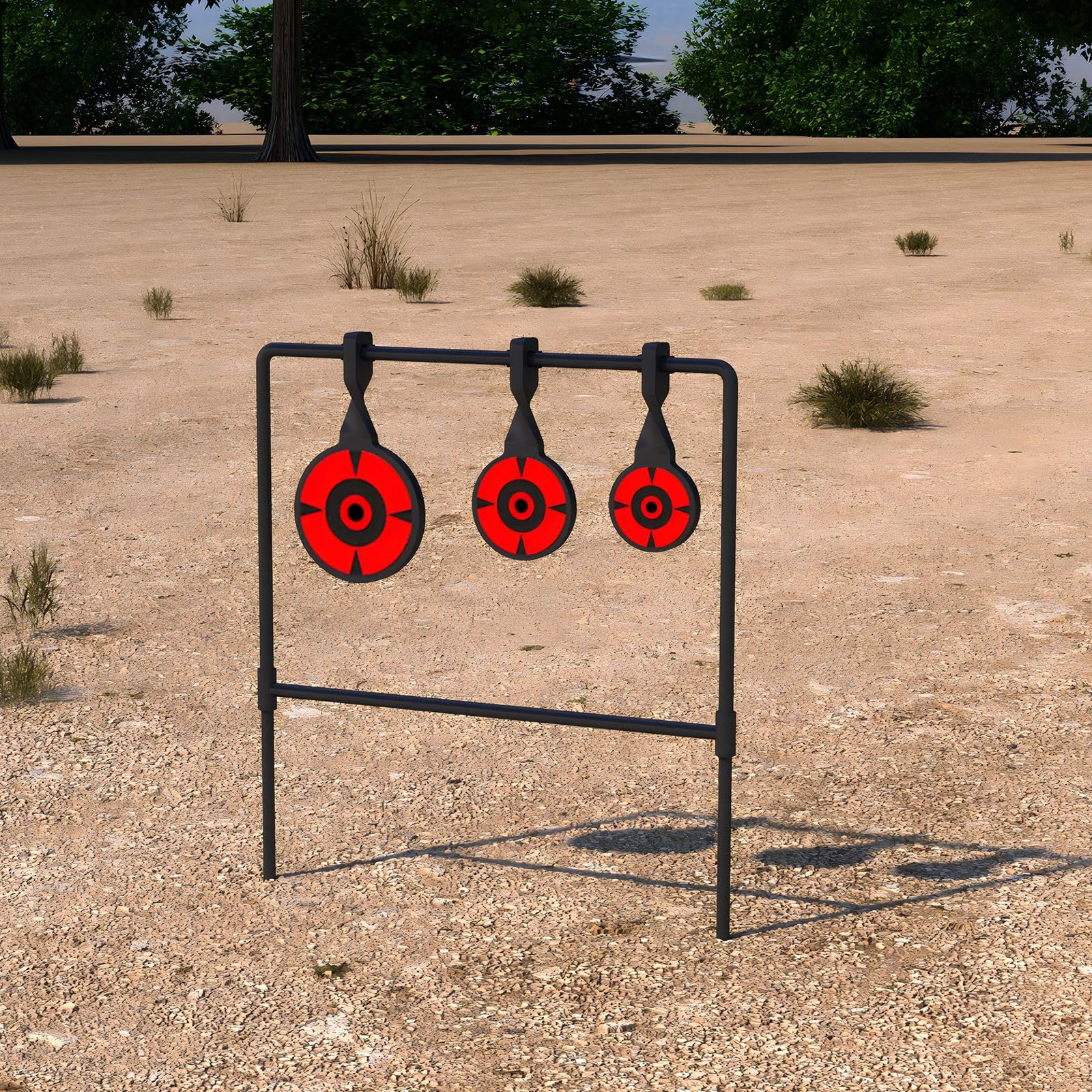 Tool-free assembly of Aimax Outdoor spinner for quick setup at the range.
