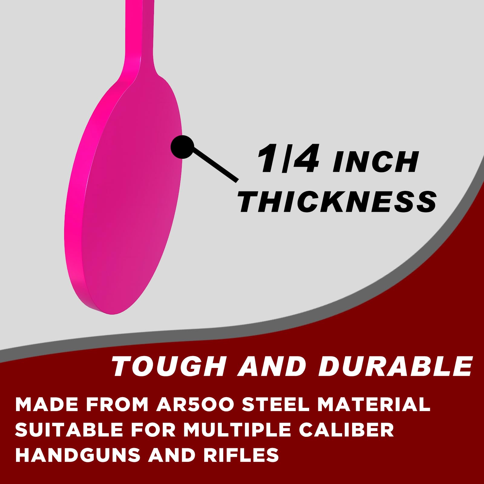 Aimax Outdoor neon rose red targets provide high visibility on the range.