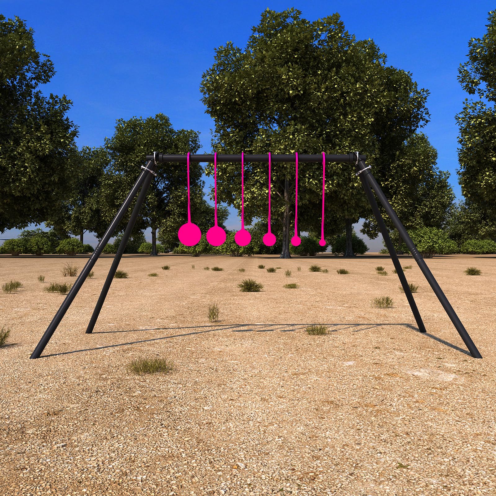 Aimax Outdoor six-target kit laid out for versatile skill-building drills.