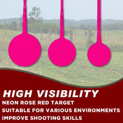Aimax Outdoor spinning targets show six sizes for progressive shooting challenges.