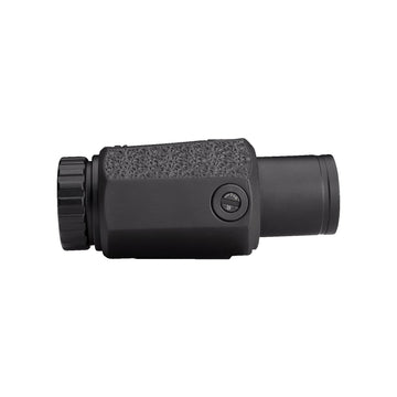 Aimpoint 3X-P magnifier with red dot in-use demonstrates longer-range targeting.