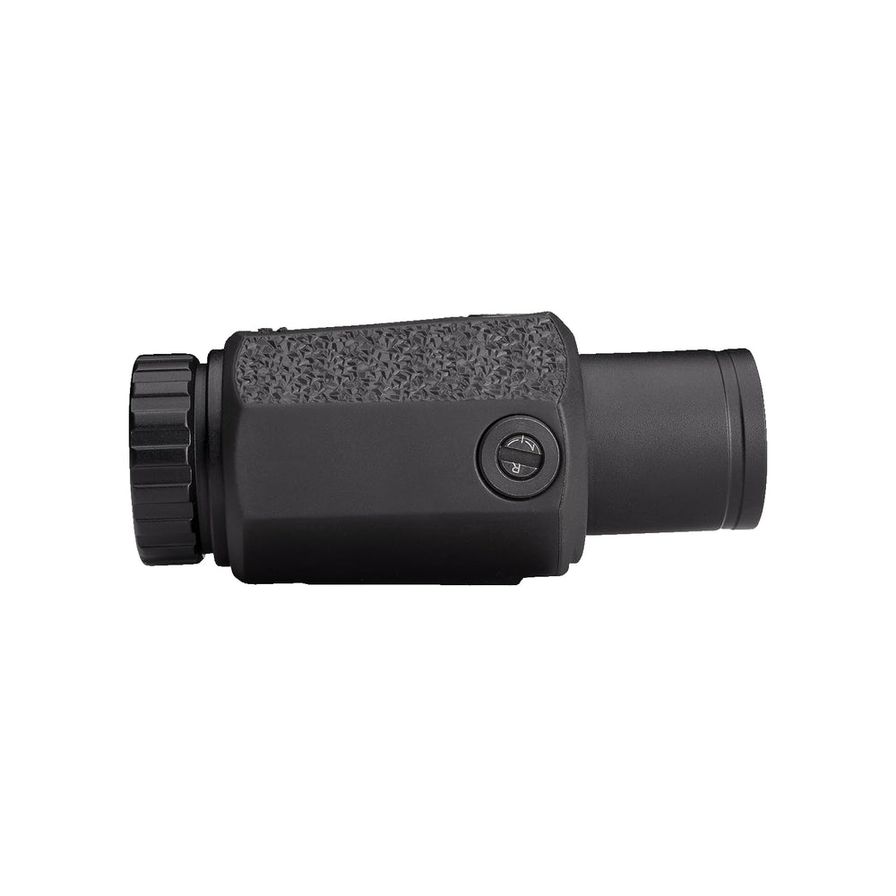 Aimpoint 3X-P magnifier with red dot in-use demonstrates longer-range targeting.