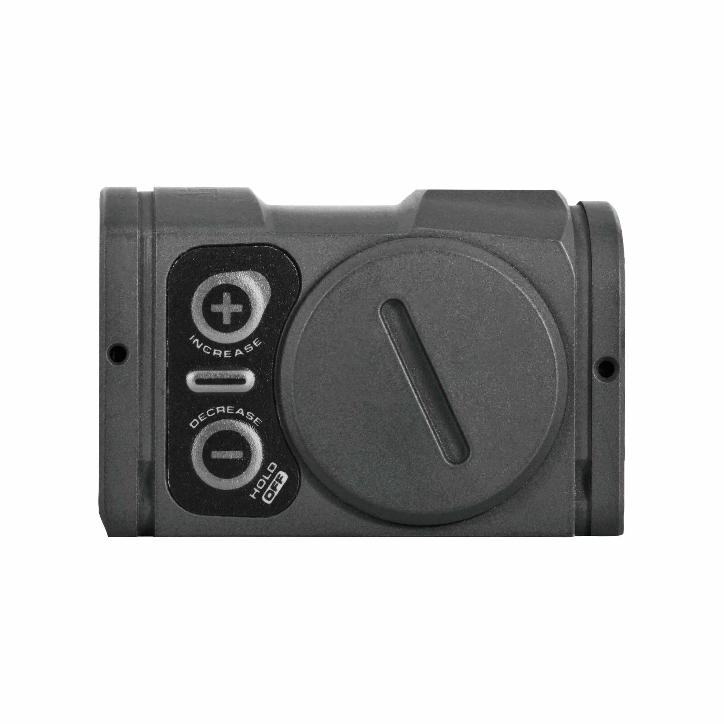 Aimpoint ACRO P-2 battery compartment demonstrates long battery life up to 50,000 hours.