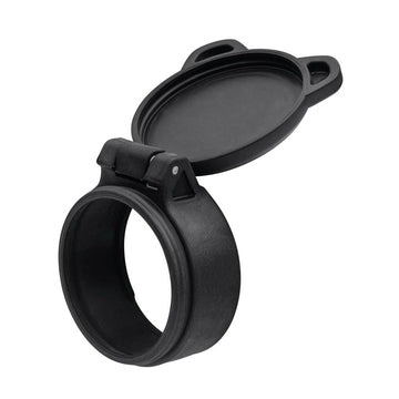Aimpoint comp sight flip cover enabling quick opening during shooting