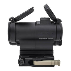 Aimpoint CompM5s front cap with lens protection for quick target readiness.