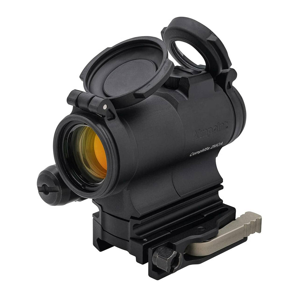 Aimpoint CompM5s mount and spacer setup ensures secure rail compatibility.