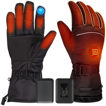 Ainid heated gloves front view with two-pack warmth for outdoor use