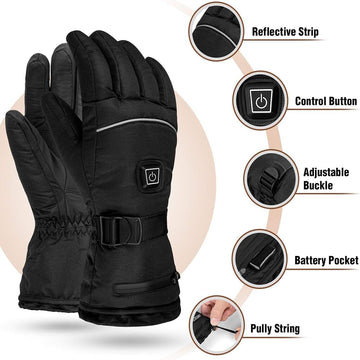 Ainid heated gloves touchscreen-conductive-leather enables use of devices without gloves removal.