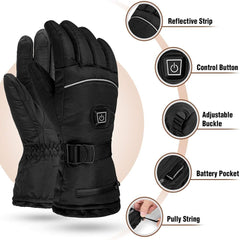 Ainid heated gloves touchscreen-conductive-leather enables use of devices without gloves removal.