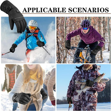 Ainid heated gloves waterproof-membrane provides durable windproof protection in harsh weather.