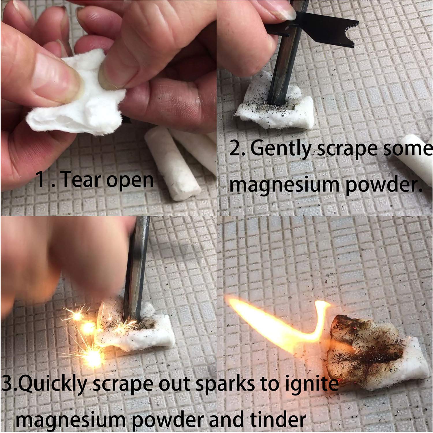 Aipuya Easy Light Tinder Burn Time: rolls burn up to 3 minutes
