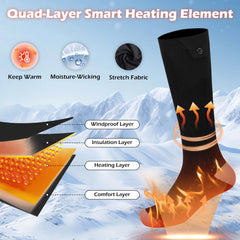 AiQiKang breathable fabric socks wick moisture for all-day comfort in winter conditions.