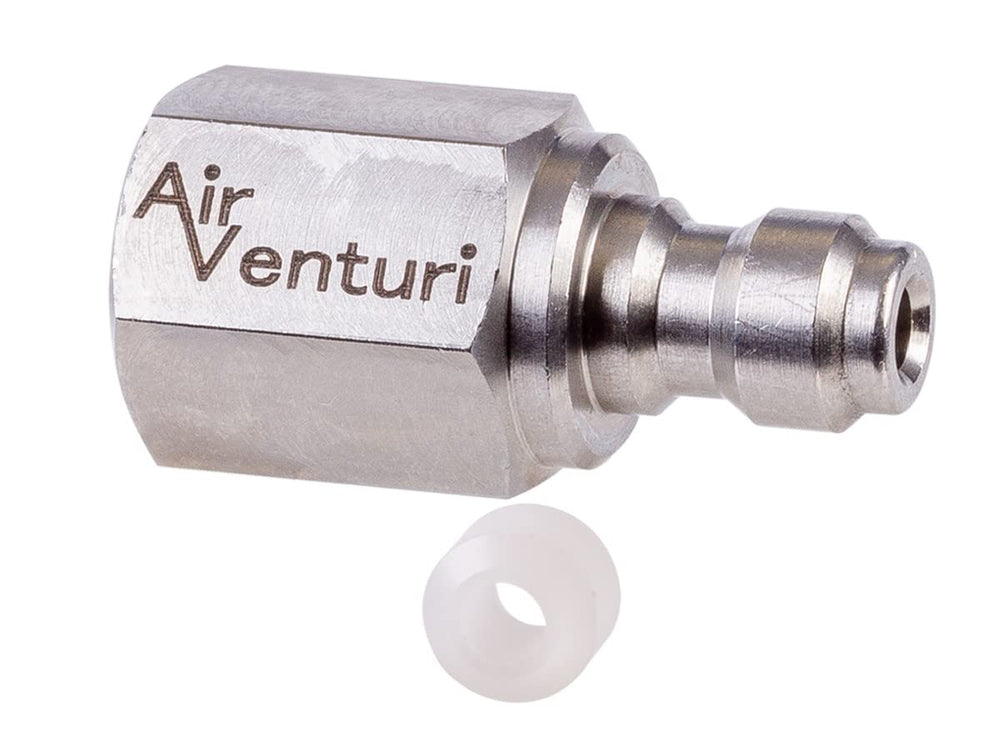 Air Venturi male quick-disconnect with steel body for rugged, high-pressure PCP connections.