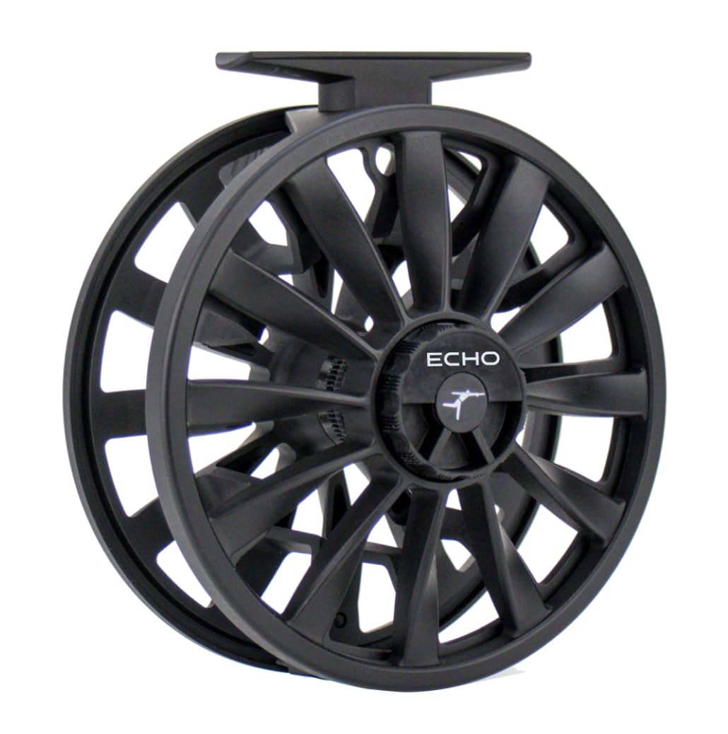 Airflo Echo Bravo Lite Reel 4/5 Black, lightweight drag for freshwater and saltwater use.