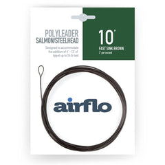 Airflo Fast Sink 10ft Brown product shot for steelhead-friendly leader