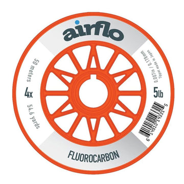 Airflo Fluorocarbon Tippet 50m 4x highlighting strong knots and low visibility for freshwater and saltwater.