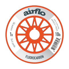 Airflo Fluorocarbon Tippet 50m spool with color bands for quick setup and versatile use.