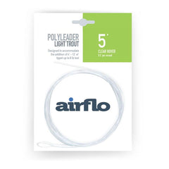 Airflo Light Trout Polyleader 5 ft Hover closeup shows supple design for delicate tippets