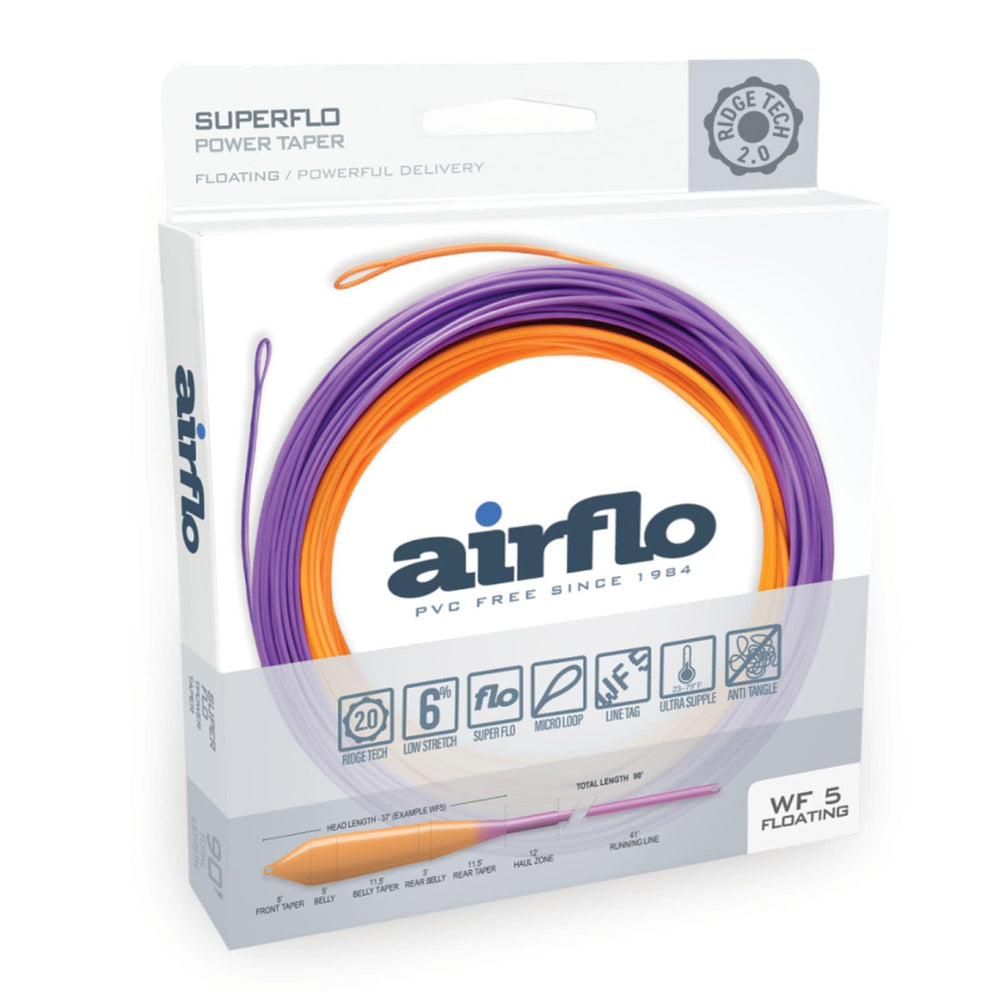 Airflo Ridge 2.0 Power Taper WF7 closeup for precise, smooth casts.