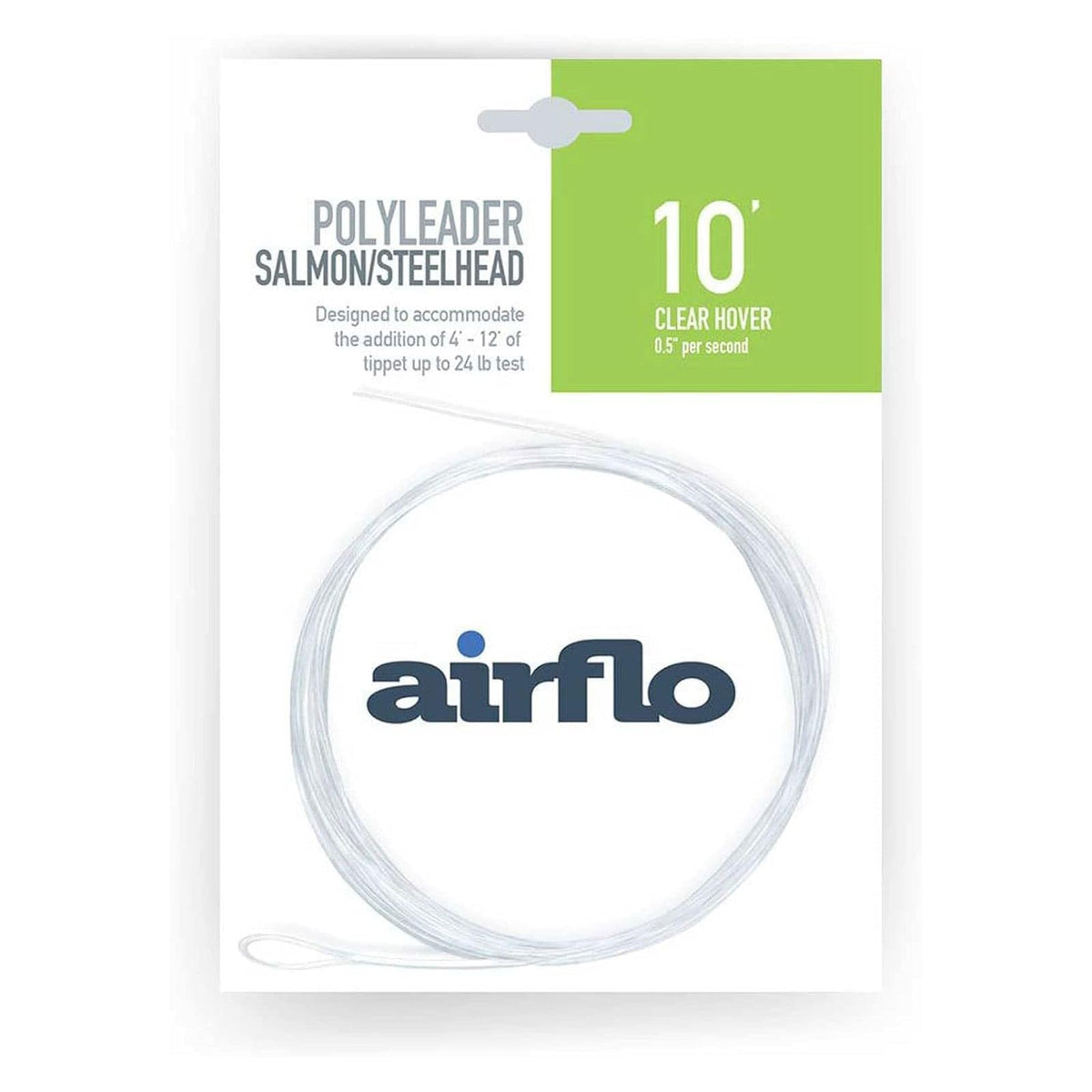 Airflo Salmon and Steelhead Polyleader 10 ft Hover enables precise casting and controlled presentation for river fishing.