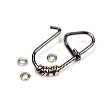 AIRFLO stainless steel micro ring detail for corrosion resistance and durable tie points during long fishing sessions.
