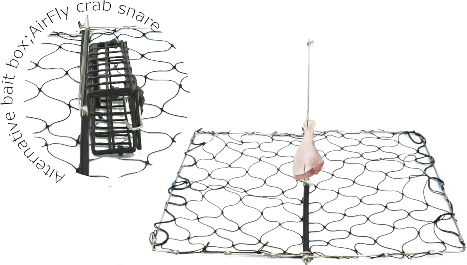 Durable vinyl-coated steel construction of AirFly Bait Cage