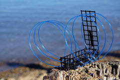 AirFly crab traps accessories showing ring crimps; bait cage not included