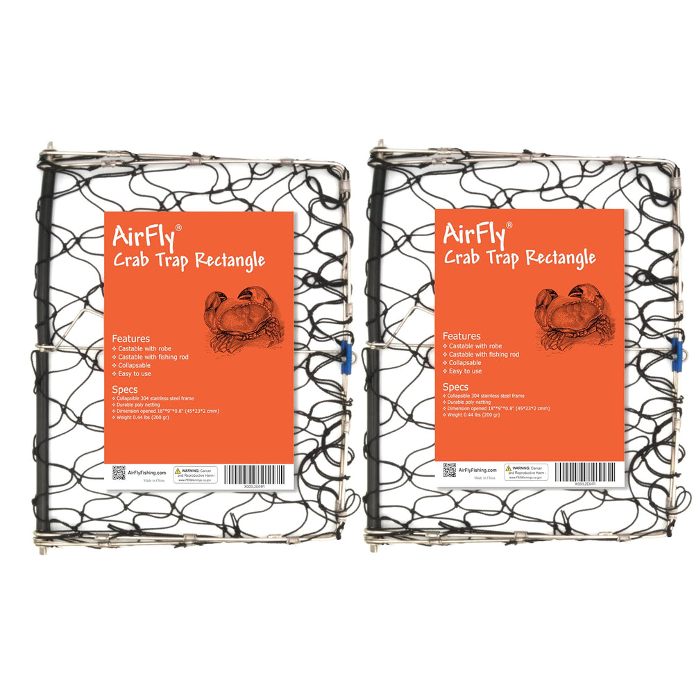 AirFly foldable crab jaw trap, assembled for saltwater use.