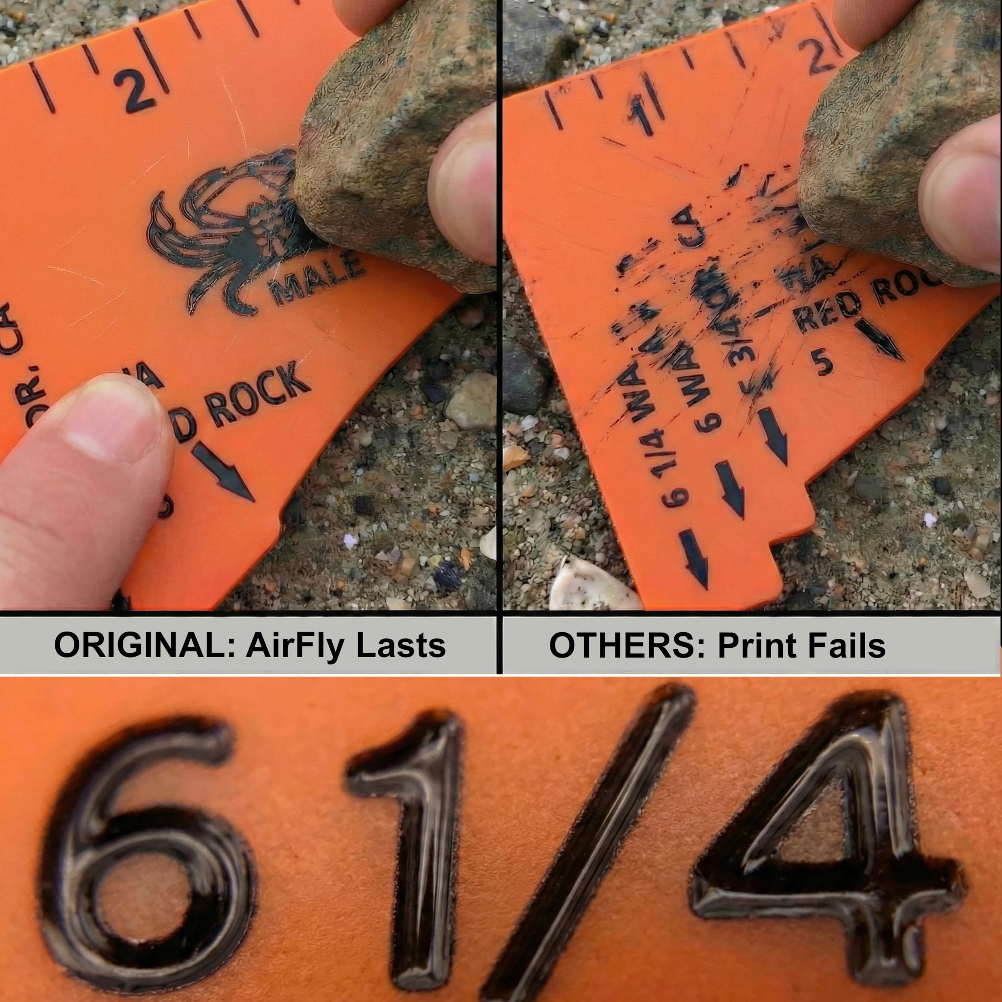AirFly gauge's ABS construction resists heat and cold for field use