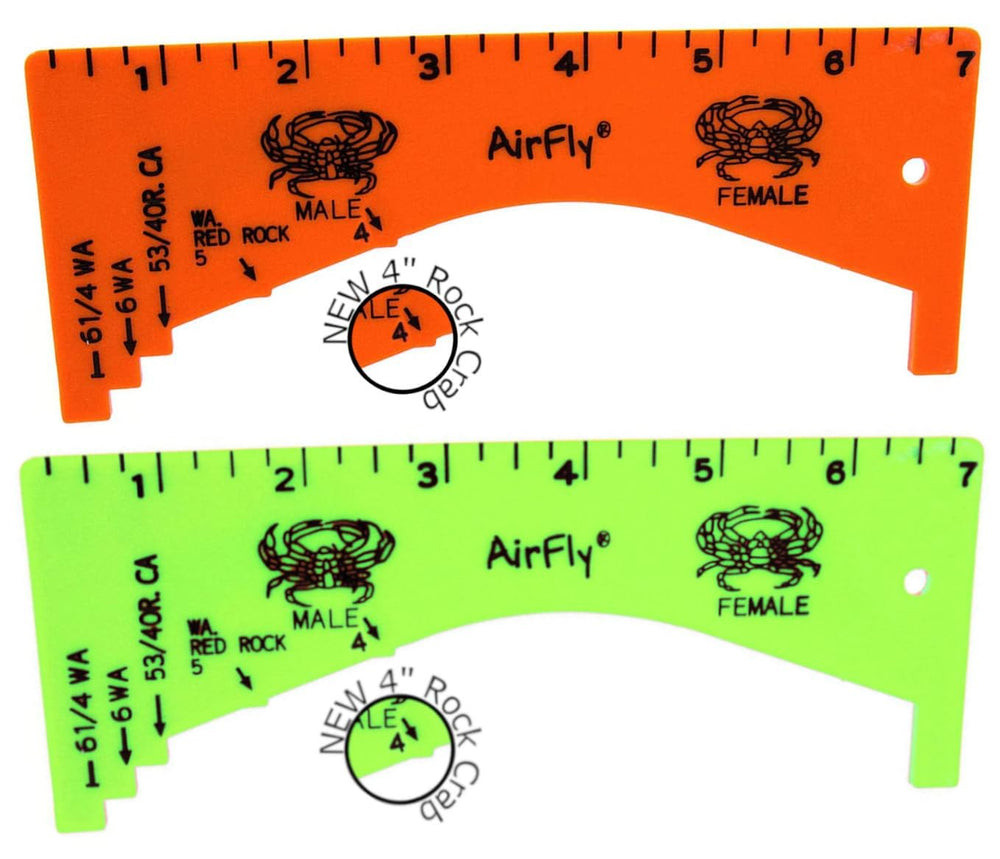 AirFly crab gauge measures Dungeness crab precisely for legal sizing