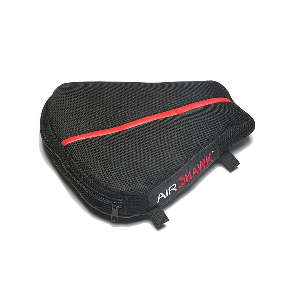 Airhawk side view demonstrates tapered front and compact footprint for dual-sport fit