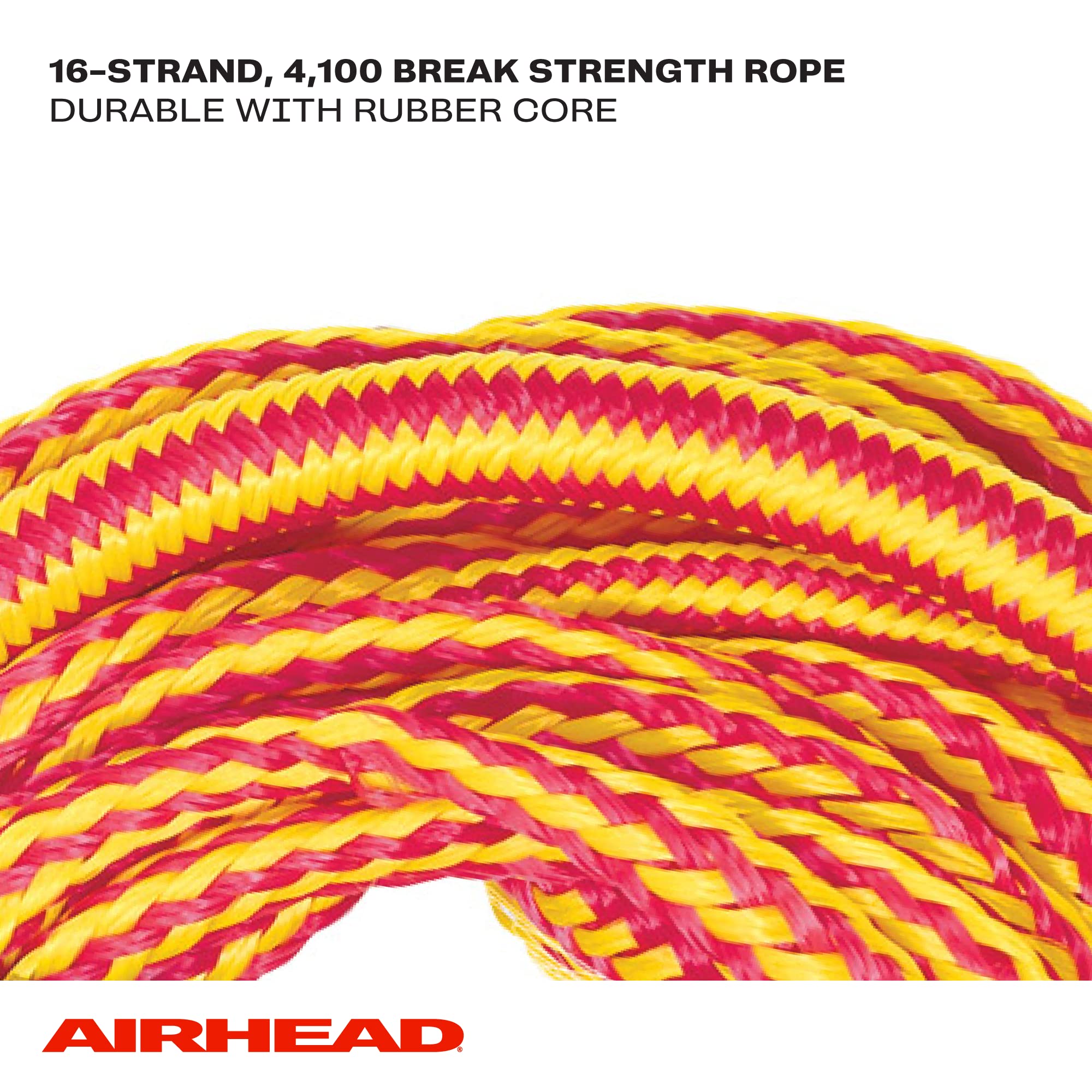 Airhead Bungee Tow Rope red-yellow color stands out for quick recovery.