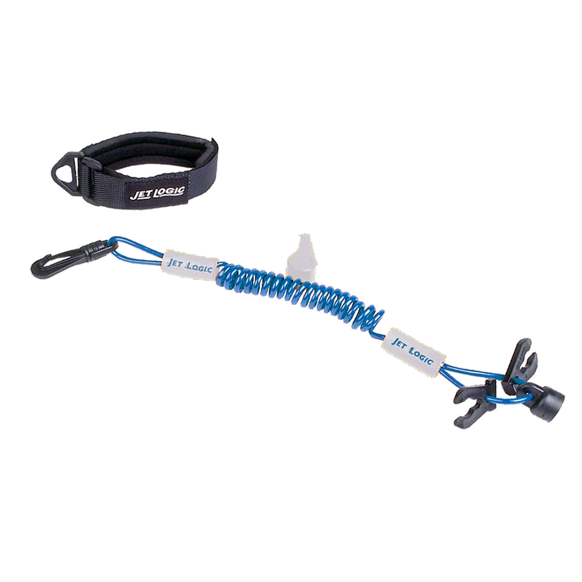 AIRHEAD Ultimate Lanyard for PWCs in blue-silver, keeps keys secure and accessible on the water