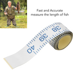 Adhesive backing on Airshi Fish Ruler for mounting on boat or kayak
