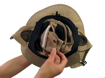 Removable neck flap for extra sun protection