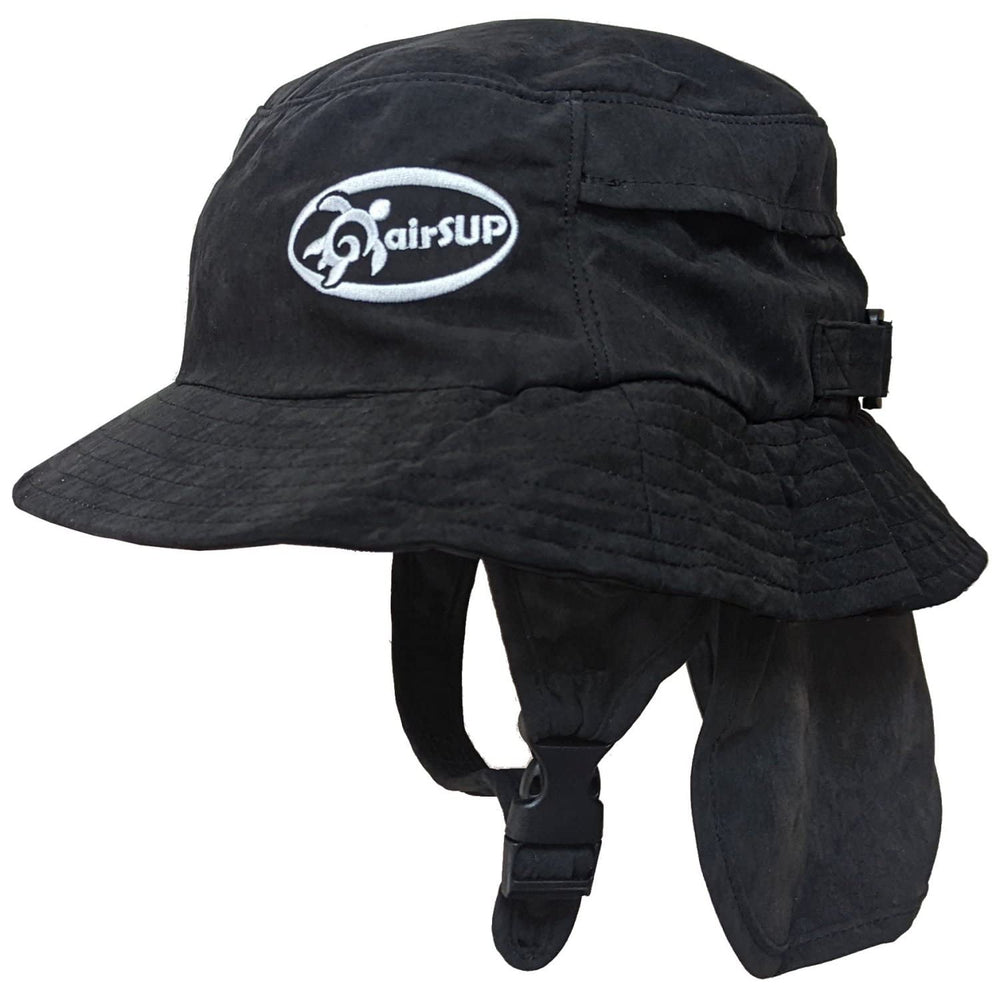 airSUP Bucket Hat front view with chin strap