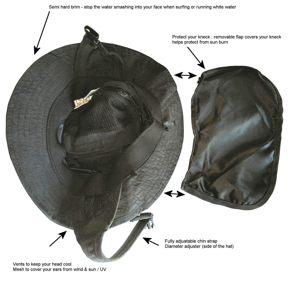 airSUP Bucket Hat side view showing adjustable chin strap