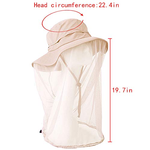 Aisi beige gardening and camping hat provides sun coverage and comfort.