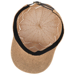 Aisi camel straw cap on the beach keeps you cool and stylish.