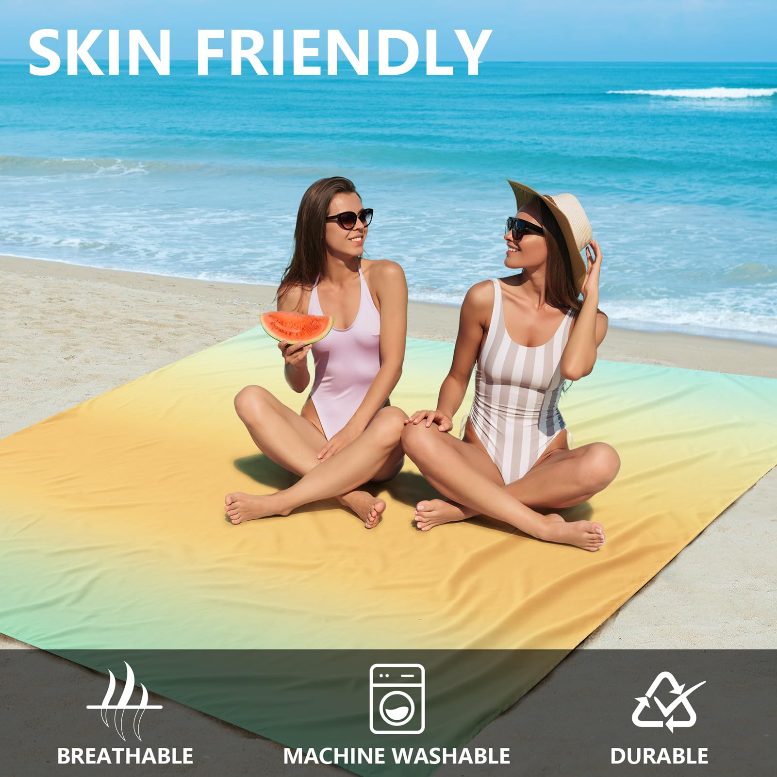 AISPARKY waterproof and sandproof mat helps keep sand away.