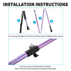 AISUNOUTDOOR folding trekking poles compact for travel and storage.