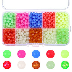 Ajcotahm 1000 piece fishing beads kit in box