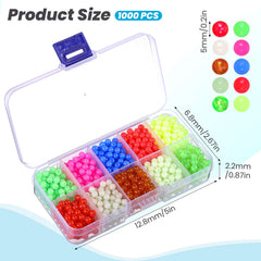Close up of 5mm fishing beads with 1.5mm center hole