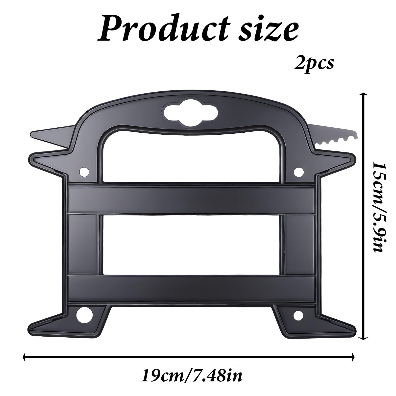 Compact 19 x 15 cm rope winder in black